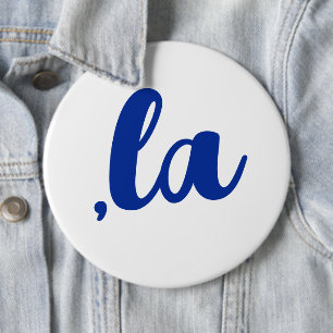 ,la Kamala comma spreek blauwe tekst uit Ronde Button 6,0 Cm