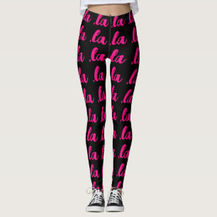 ,la Kamala comma spreek heet roze tekst zwart uit Leggings