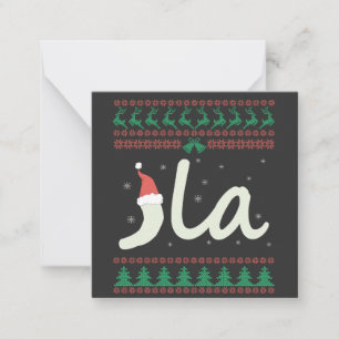 La Kamala Harris lelijke kersttrui verkiezing Notitiekaartje