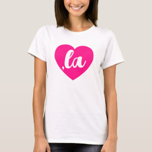,la KAMALA hart hete roze script tekst T-shirt