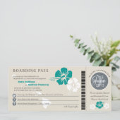 La ketmie fleurit la carte d'embarquement d'Hawaï (Debout devant)