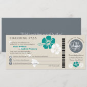 La ketmie fleurit la carte d'embarquement d'Hawaï (Devant / Derrière)