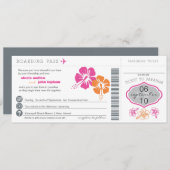 La ketmie fleurit le faire-part de mariage de (Devant / Derrière)