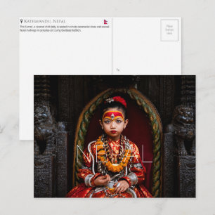 La Kumari, Kathmandu, Népal Carte postale de voyag