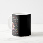 La La Donald Trump Potus 47 Lelijke Kerstzweet Koffiemok (Voorkant links)