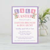 La La Easter Bunny Egg Hunt Invitation (Debout devant)