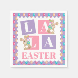 La La Easter Bunny Egg Hunt Party Servet