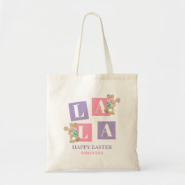 La La Easter Bunny Egg Hunt Tote Bag