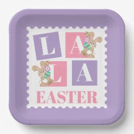 La La Easter Bunny Party Plates Papieren Bordje