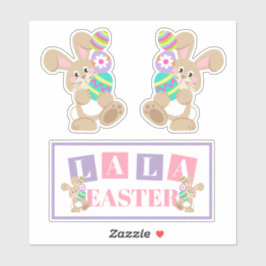 La La Easter Bunny Sticker Sheet