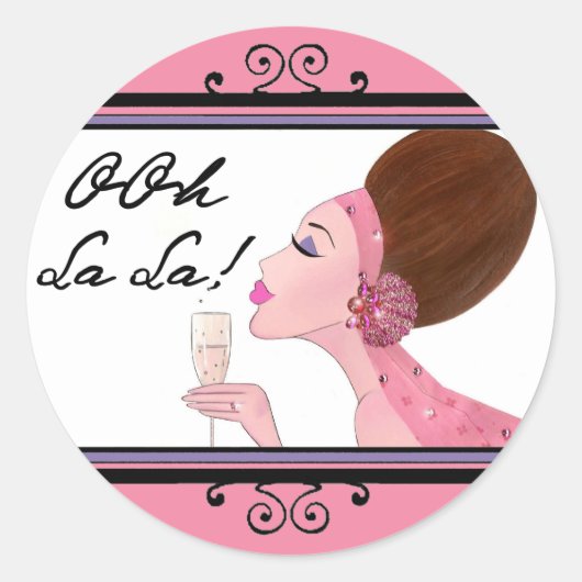 La La La! DIVAtude-stickers Ronde Sticker (Voorkant)
