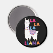 La La La Llama - Funny Singing Llama Magneet (Voorkant / Achterkant)