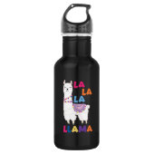 La La La Llama - Funny Singing Llama Waterfles (Voorkant)