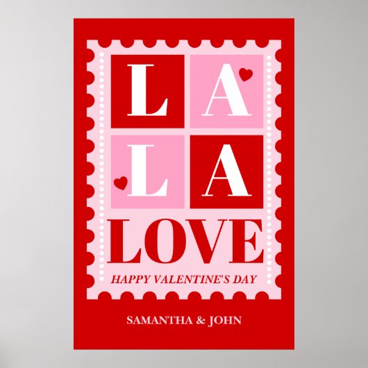 La La Love Art mural de la Saint-Valentin – Imprim (Devant)