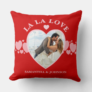 La La Love Valentijnsdag Koppel Foto Kussen