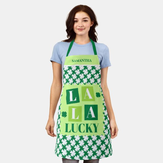 La La Lucky St. Patrick's Day Schort (Gedragen)