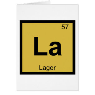 La - Lagerbier Chemie Periodiek Systeem Symbool