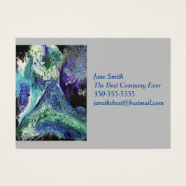 La Laguna #1 schilderij in blauw, blauwgroen Visit Visitekaartje