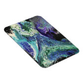 La Laguna #1 schilderij in blauw, blauwgroen, wit Magneet (Rechterzijde)