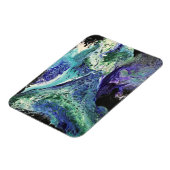 La Laguna #1 schilderij in blauw, blauwgroen, wit Magneet (Linkerzijde)