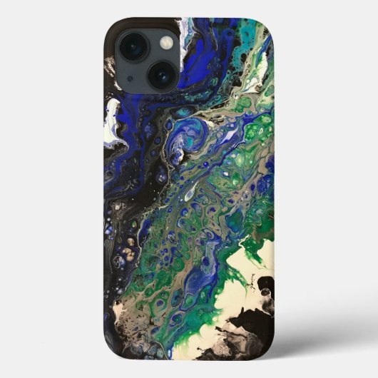 La Laguna schilderij zwart blauw blauwgroen wit Case-Mate iPhone Case (Achterkant)