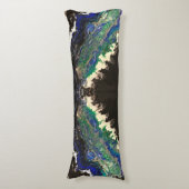 La Laguna schilderij zwart blauw blauwgroen wit Lichaamskussen (Voorkant Verticaal)