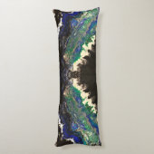 La Laguna schilderij zwart blauw blauwgroen wit Lichaamskussen (Achterkant (Verticaal))