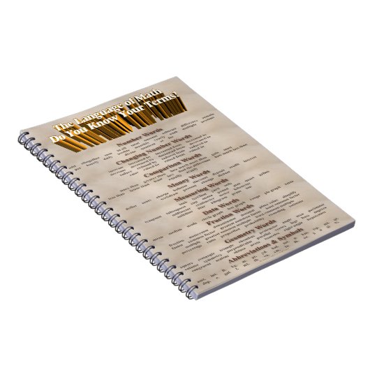 La langue du Carnet mathématique (Côté Droit)