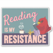 La lecture est ma résistance Autocollant rectangle (Devant)