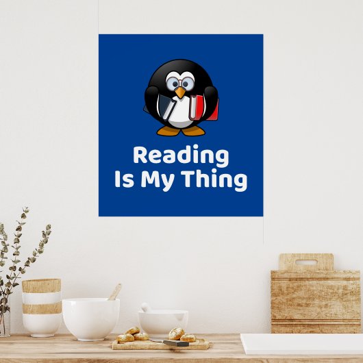 La lecture est mon truc Penguin Poster (Cuisine)