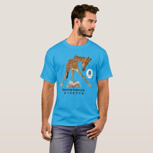 La lecture vous aide à STRETCH T-shirt Giraffe (Devant entier)