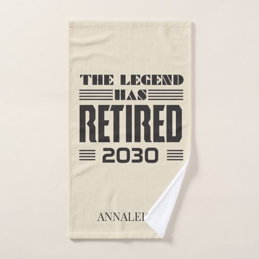 La Légende De La Retraite Du Cotravailleur A Retra (Serviette à main)