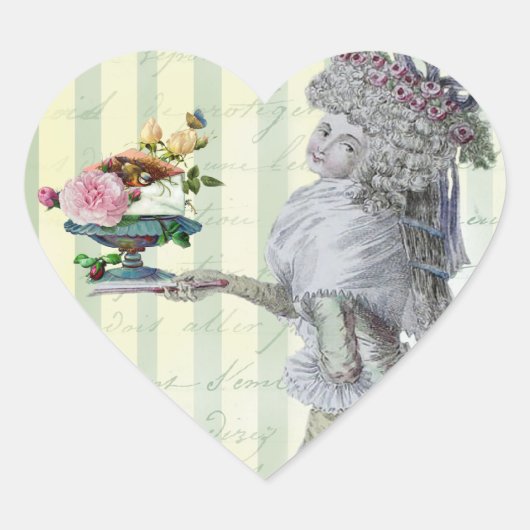 La Lettre D'amour Hart Sticker (Voorkant)