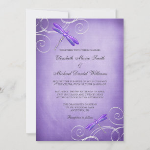 La libellule pourpre tourbillonne des invitations