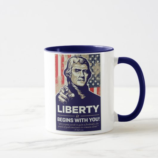 La liberté de Jefferson commence par vous ! Tasse (Droite)