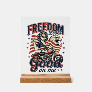 La liberté est belle Patriotique Vintage Aigle
