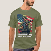 La liberté n’est pas un T-shirt de l’Armée vétéran (Devant)