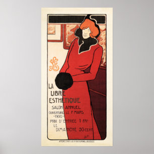 LA LIBRE ESTHETIQUE Belgium Beauty Exposition 1900 Poster