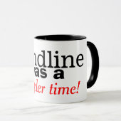 La Ligne Fixe Était Une Mug Téléphonique Rétro À T (Devant droit)