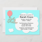 La livraison de bébé de cigogne, invitation de (Dos)