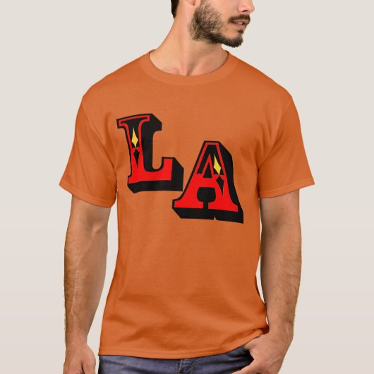 ・° LA Logo T-shirt Décontracté foncé élégant§° ・ (Devant)