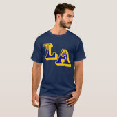 ・° LA Logo T-shirt Décontracté foncé élégant§° ・ (Devant entier)