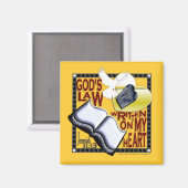 La loi de Dieu écrite sur mon coeur - Aimant (Recto/Verso)