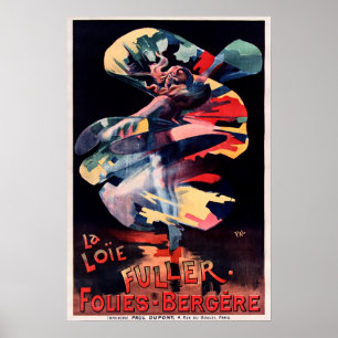 LA LOIE FULLER Folies Bergere Paris Theater Dance Poster