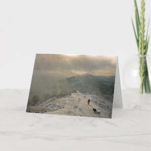 La longue carte de voeux de maison de promenade