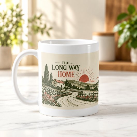 La Longue Route du Mug Linocut
