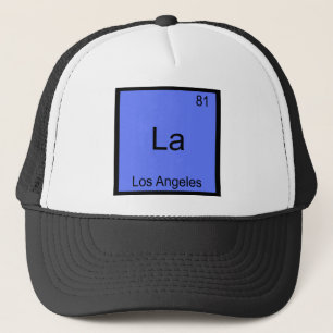 La - Los Angeles City Chemie Elementsymbool T-shir Trucker Pet