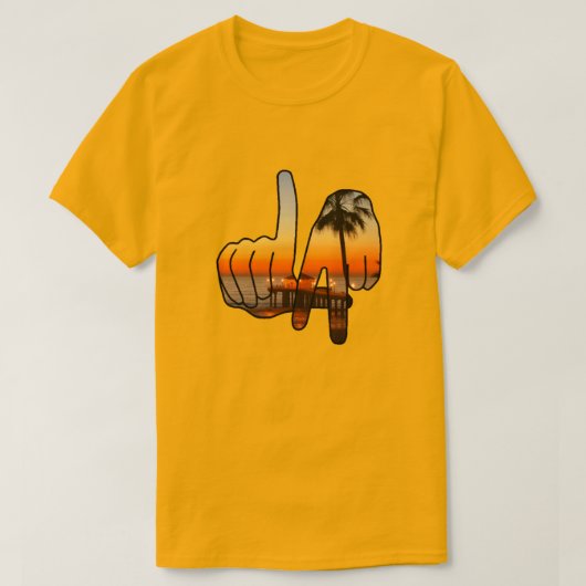 LA Los Angeles Hand Sign T-Shirt (Design voorkant)