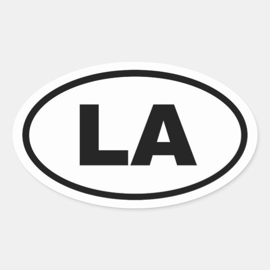 LA Los Angeles Ovale Sticker (Voorkant)