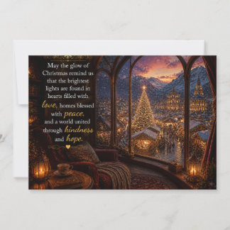 La lueur de la carte de Noël